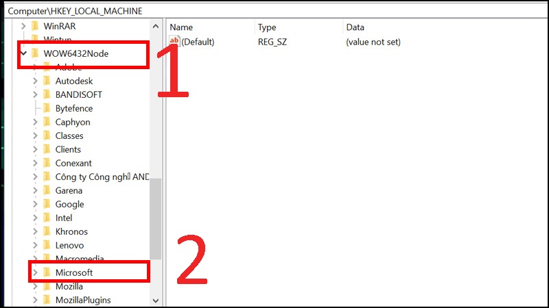 Chọn ­vào mục Microsoft