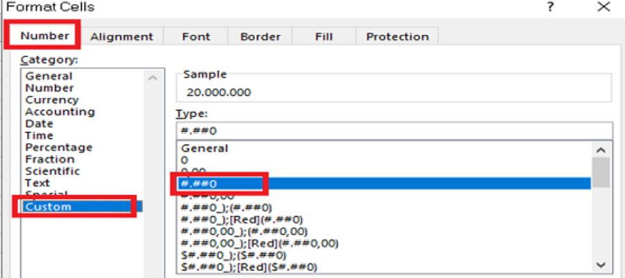 Sử dụng hàm Custom để thêm dấu chấm hàng nghìn trong Excel