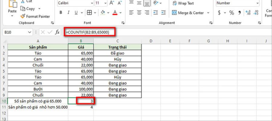 Hàm thống kê được sử dụng trong Excel