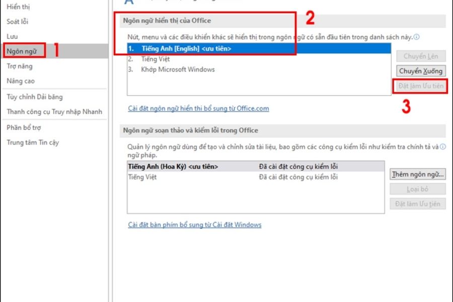 Hướng dẫn đổi ngôn ngữ để nhập văn bản tiếng việt trên Word