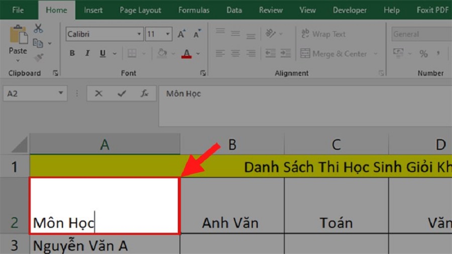 Nhập thông tin vào ô gạch chéo trong Excel