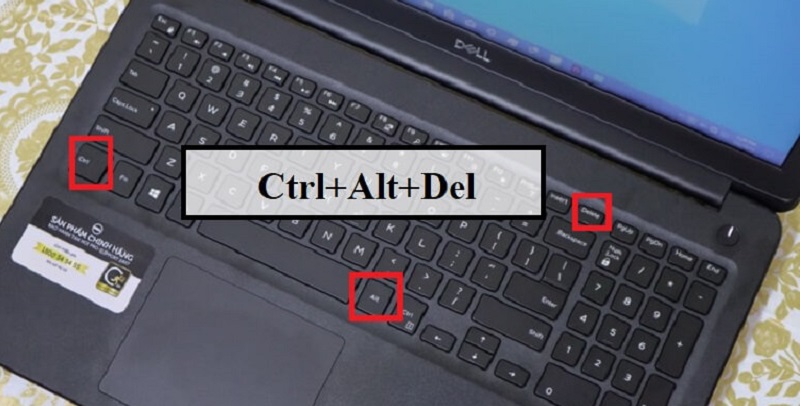 Sử dụng tổ hợp Ctrl+Alt+Del để kiểm tra