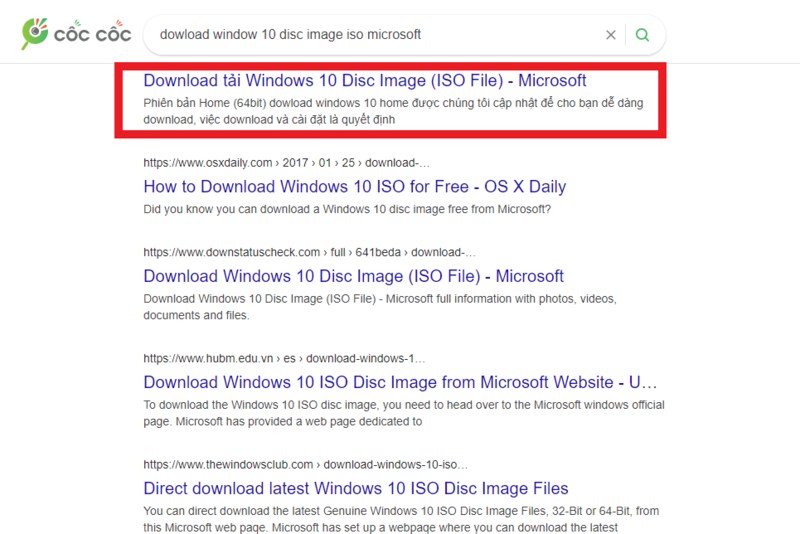 Tải file ISO của Windows 10 từ web Microsoft chính thức