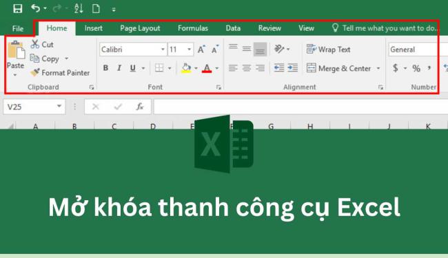 Hướng dẫn cách mở khóa thanh công cụ Excel chắc chắn thành công